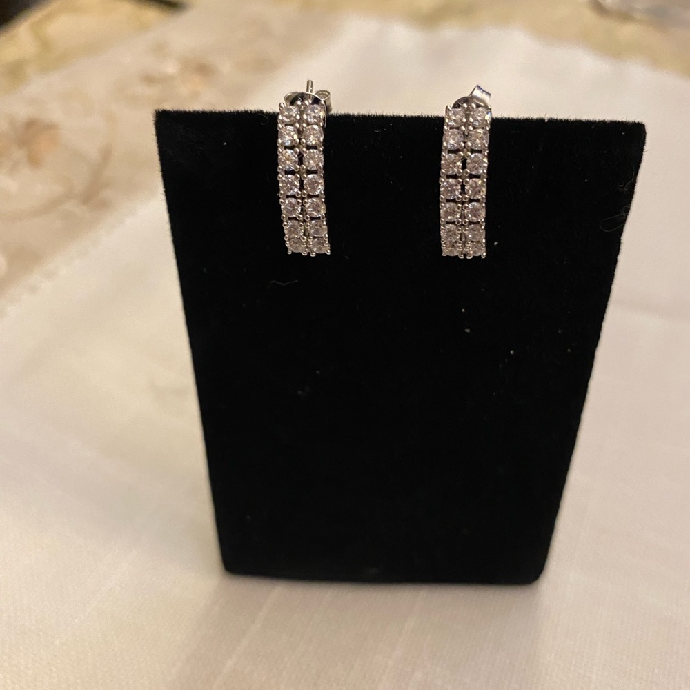 Elegant 925 Sterling Silver Cubic Zirconia Earrings